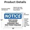 Signmission Roof Access Authorized Personnel Only OSHA Notice Sign, Vinyl Decal, 18in W x 12in L, 2PK OS-2PACK-NS-D-1218-L-16498 - alternate 5